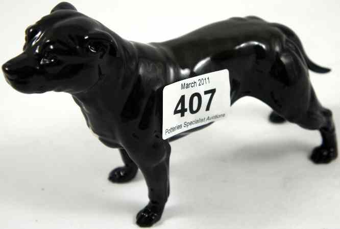 Appraisal: Beswick Staffordshire Bull Terrier Model in Rare Black and White