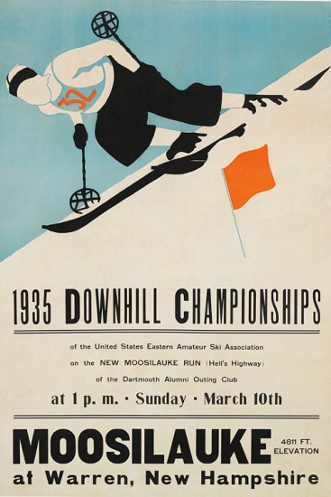 Appraisal: DESIGNER UNKNOWN MOOSILAUKE DOWNHILL CHAMPIONSHIPS x inches x cm Condition