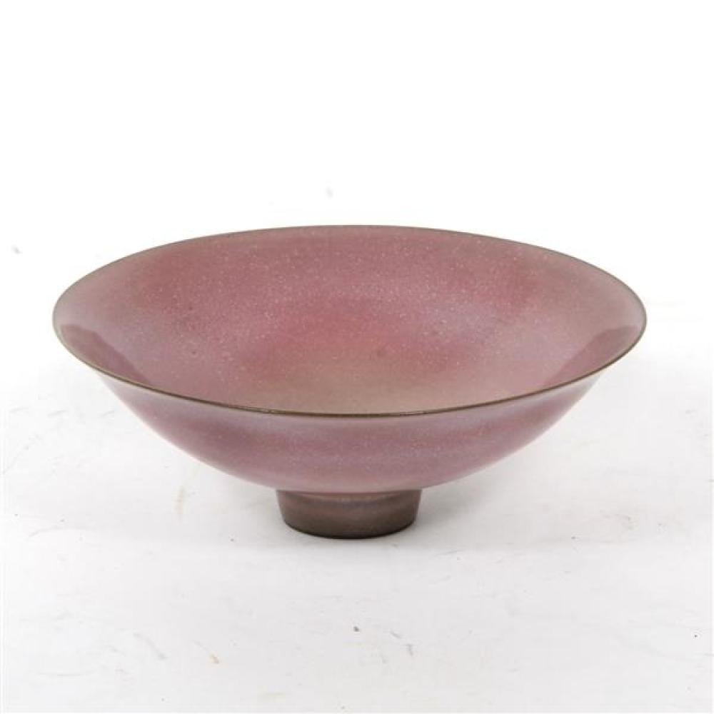 Appraisal: JAMES LOVERA AMERICAN - STUDIO PEDESTAL BOWL GLAZED PORCELAIN DJames