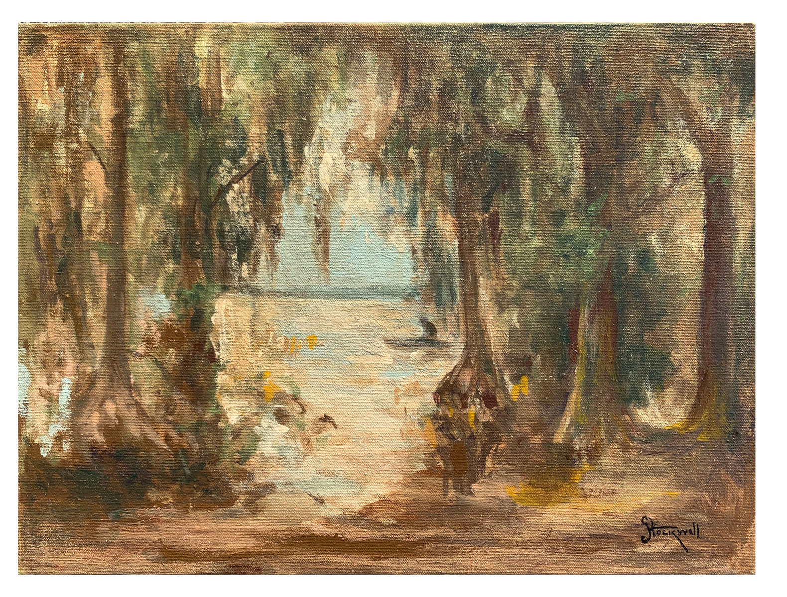 Appraisal: STOCKWELL Catherine Haynes - Florida Swamp Scene with Figure in