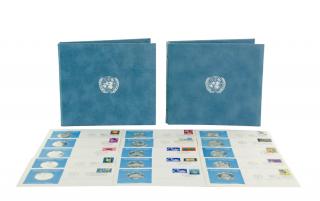 Appraisal: A SET OF THIRTY UNITED NATIONS STERLING SILVER COMMEMORATIVE MEDALLIONS