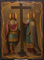 Appraisal: An Icon of St Constantine St Helen Dated A painted