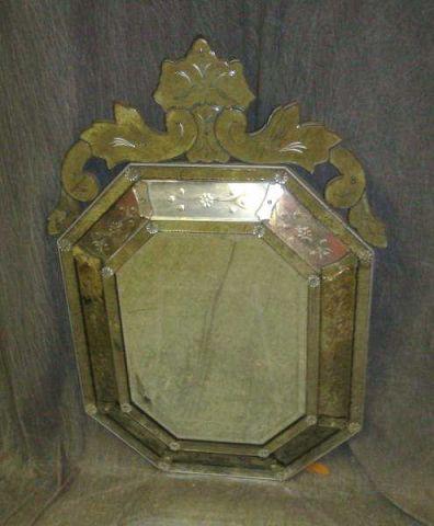 Appraisal: Vintage Venetian Mirror Good condition with some aging in glass