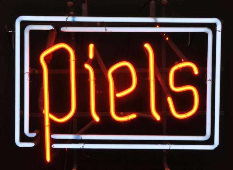 Appraisal: Piels Double Border Neon Sign Description s Piels Brothers Brooklyn