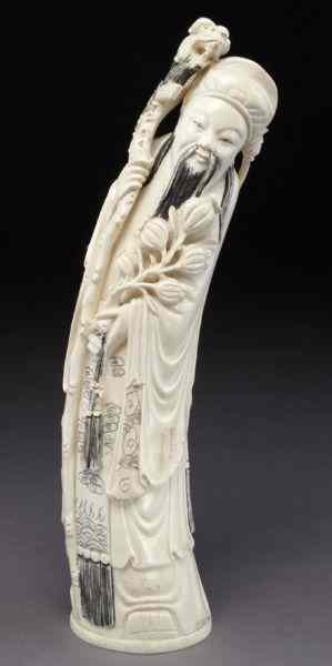 Appraisal: Chinese carved ivory God of Flowers International buyers should note