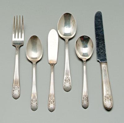 Appraisal: Century Orleans sterling flatware pieces no monograms oz T faux