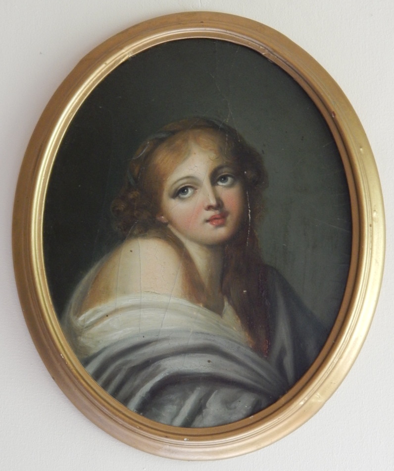 Appraisal: thC Continental School Classical study of a maiden oil on