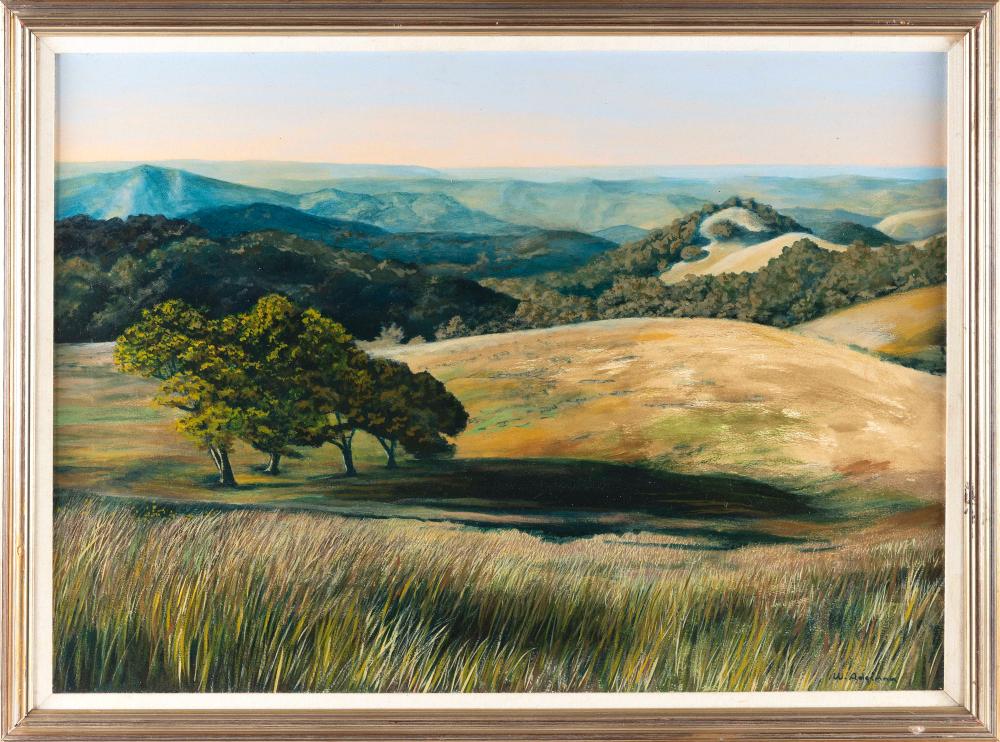 Appraisal: WILLIAM J ADELMAN JR MASSACHUSETTS - UNTITLED MOUNTAINOUS LANDSCAPE ACRYLIC