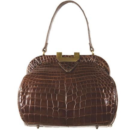 Appraisal: Brown Alligator Handbag Estimate -