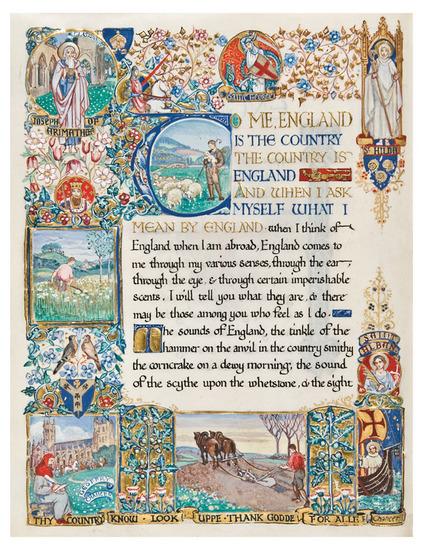 Appraisal: BAYES JESSIE calligrapher and illustrator d England an illuminated manuscript