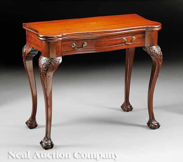 Appraisal: A Good George III-Style Mahogany Games Table th c the