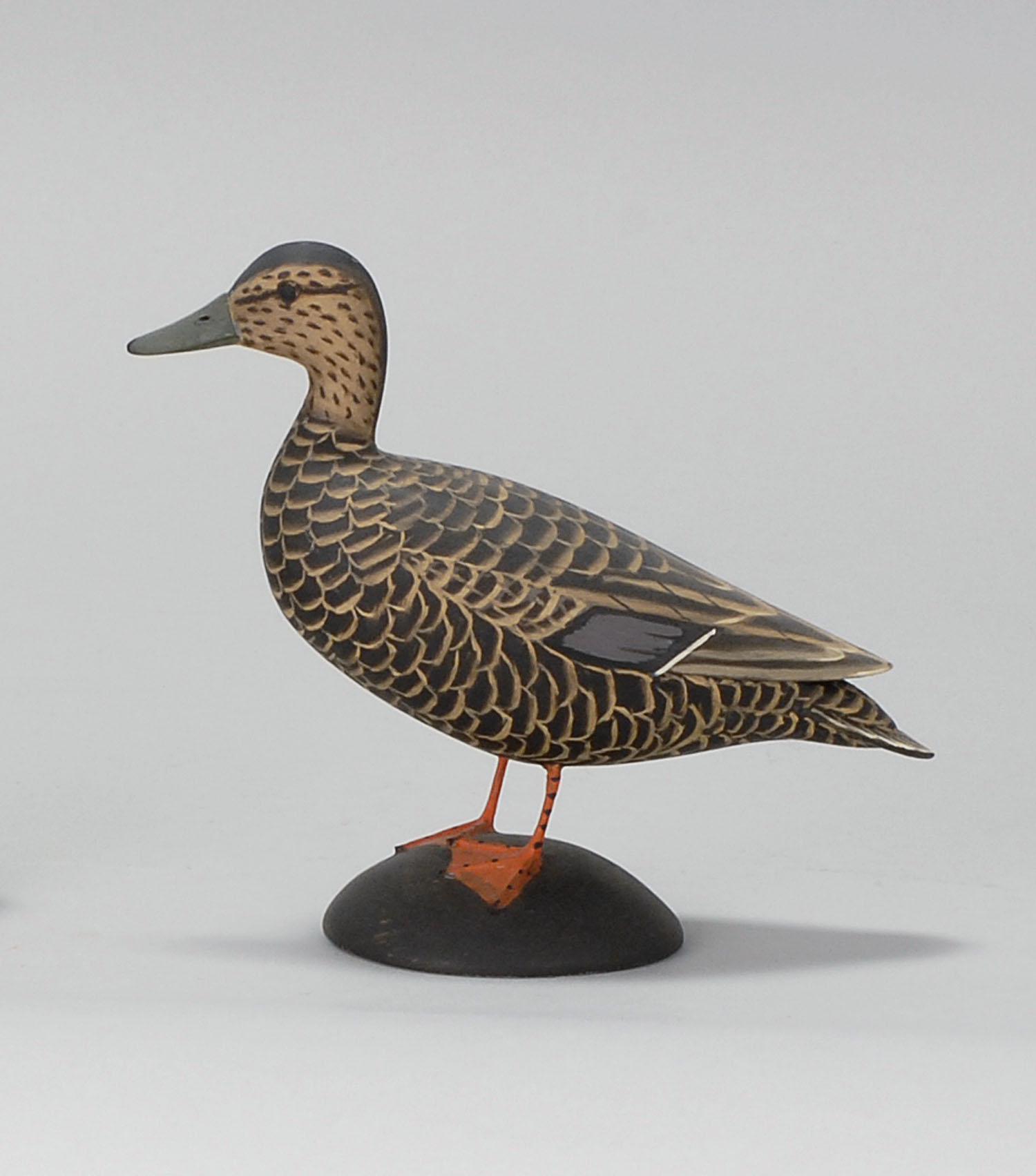 Appraisal: UNUSUALLY LARGE MINIATURE BLACK DUCK By James Lapham of Dennis