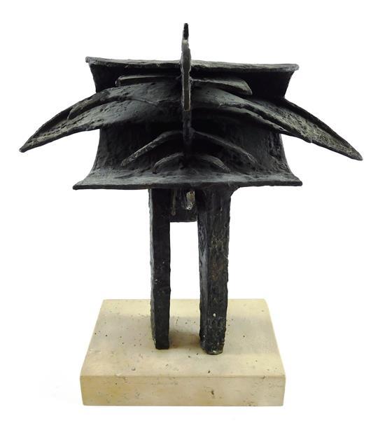 Appraisal: Rinaldo Paluzzi Spanish - bronze sculpture sculpture on stone plinth