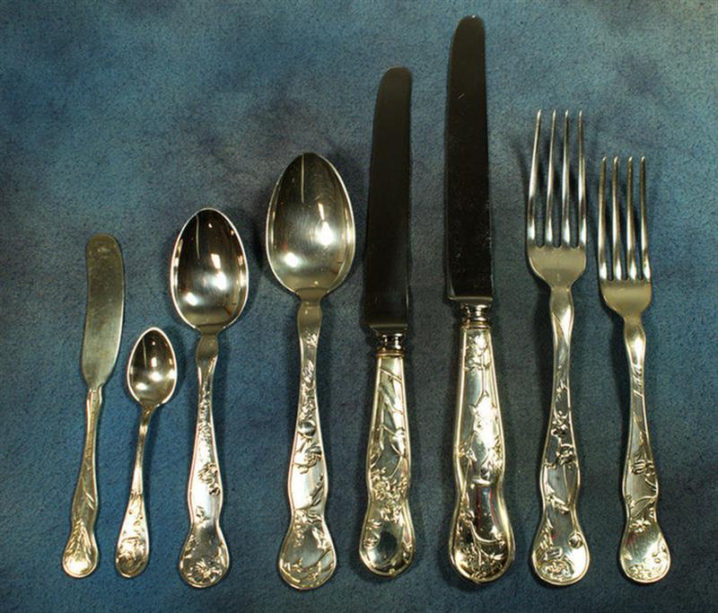 Appraisal: pcs Tiffany Co sterling silver flatware c o each HH