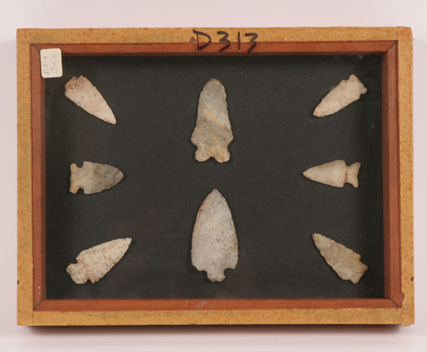 Appraisal: Two frames D with arrowheads from Valdosta GA and D