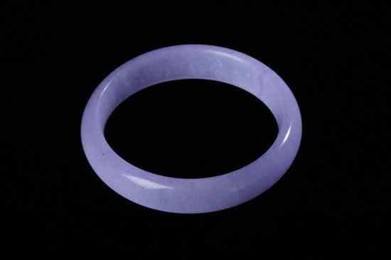 Appraisal: CHINESE LAVENDER JADEITE BANGLE - in long