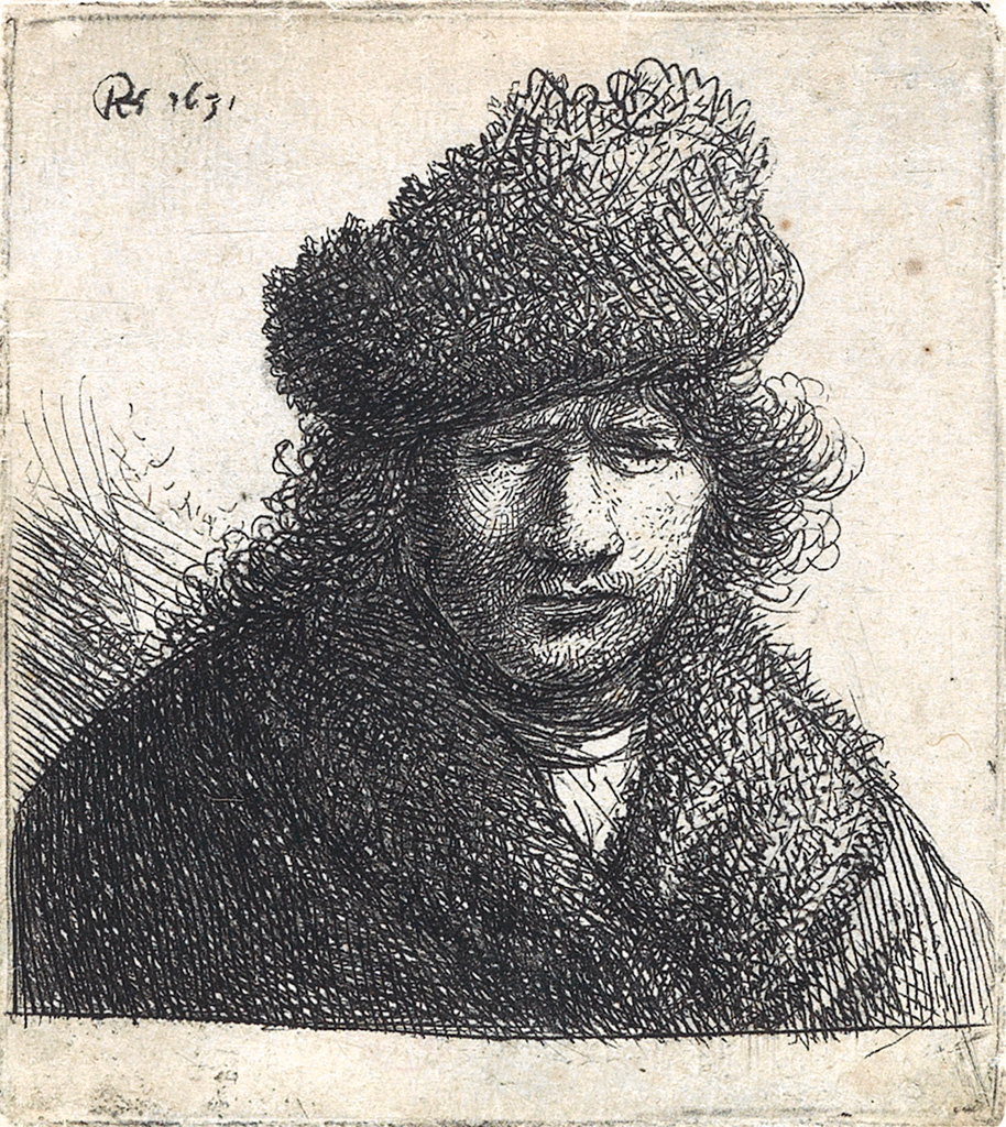 Appraisal: REMBRANDT VAN RIJN Self Portrait in a Slant Fur Cap