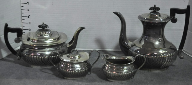 Appraisal: Four Piece English Tea SetIncluding teapot coffeepot sugar and creamer