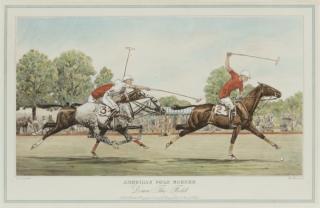 Appraisal: Paul Desmond Brown American Polo Scenes each hand-colored aquatint by