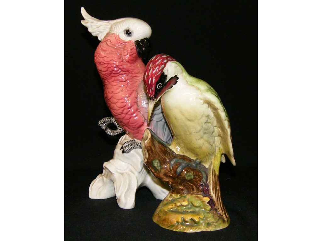 Appraisal: Beswick Parakeet high together with a Beswick Woodpecker no high