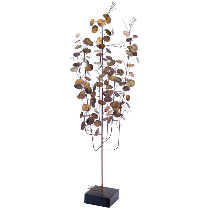 Appraisal: Curtis Jere tree sculpture metal discs on branching metal arms