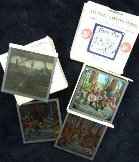 Appraisal: Two cased sets of coloured lantern slides Peter Pan