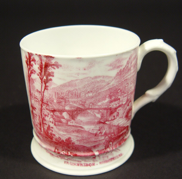 Appraisal: Coalport china mug transfer printed in pink with Shropshire scenes