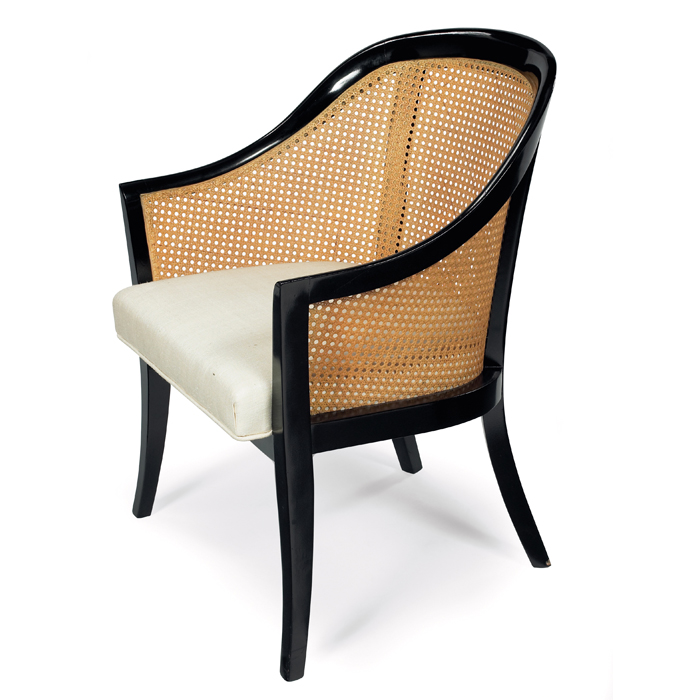 Appraisal: Harvey Probber occasional chair by Harvey Probber Inc black lacquered