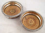 Appraisal: A pair of Old Sheffield plate decanter coasters with gadrooned