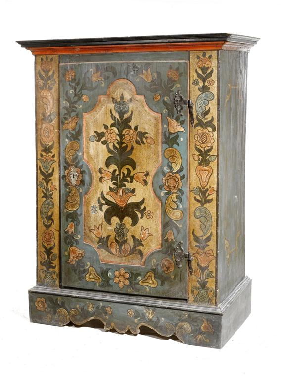 Appraisal: A PAINTED CABINET late Baroque Austria th c Painted softwood