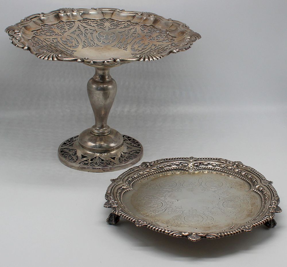 Appraisal: SILVER English Silver Hollow Ware Grouping Includes an English silver