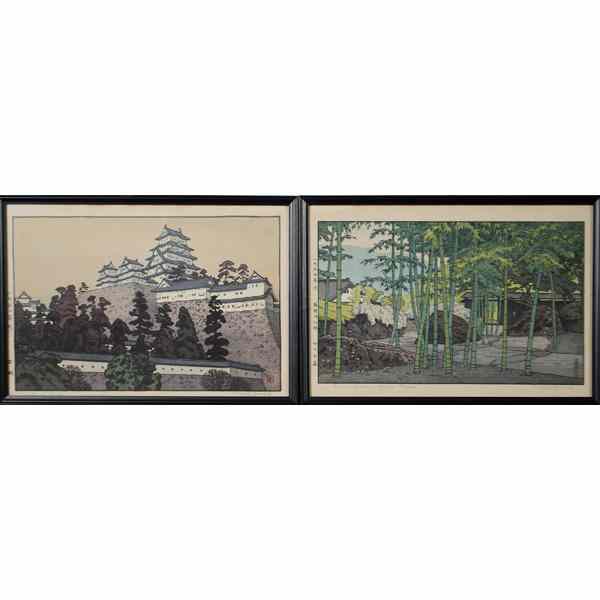 Appraisal: Woodblocks by Toshi Yoshida Toshi Yoshida Japanese - Four woodblocks