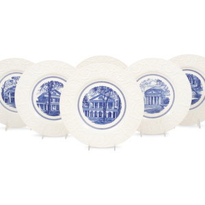 Appraisal: Fifteen Wedgwood Plates of University of Virginia Interest th Century