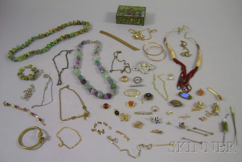 Appraisal: Group of Assorted Costume Jewelry Items including fetish beads a