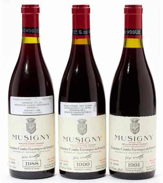 Appraisal: Musigny total bottlesVintage Vogue Vieilles Vignes Vintage Vogue Vieilles Vignes