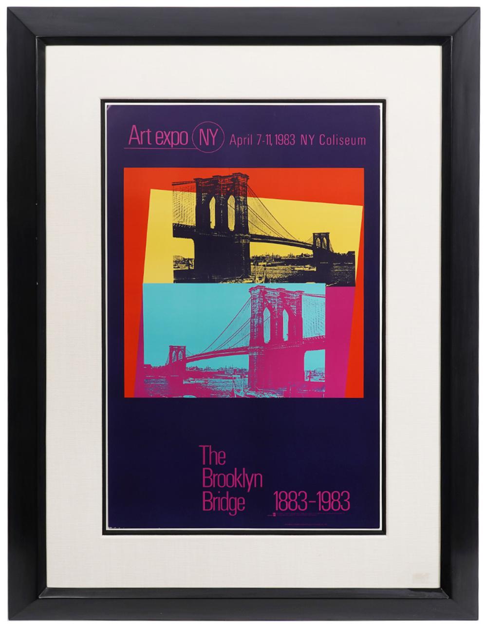 Appraisal: AFTER ANDY WARHOL 'BROOKLYN BRIDGE' POP ART POSTERAndy Warhol American