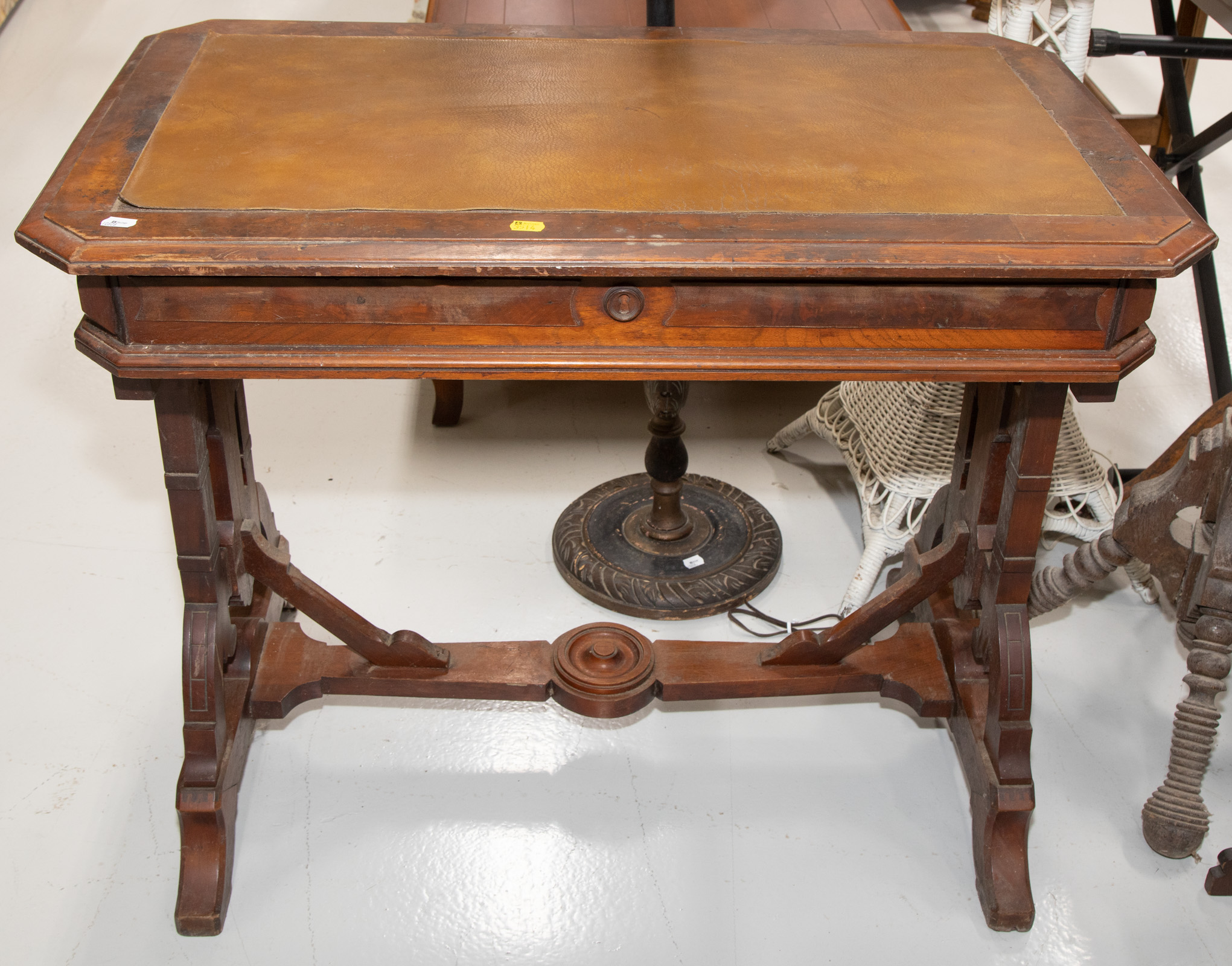 Appraisal: AMERICAN RENAISSANCE REVIVAL WRITING TABLE rd quarter th century walnut