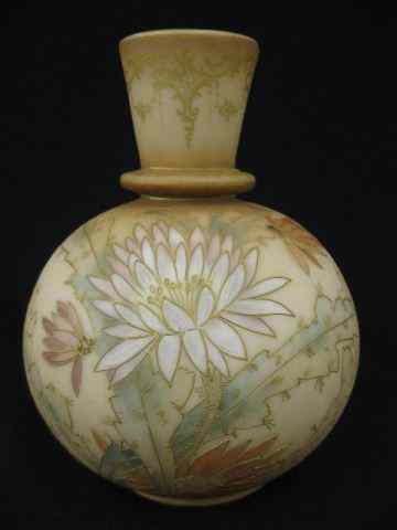 Appraisal: Crown Milano Art Glass Vase elaborate handpainted floral gold work