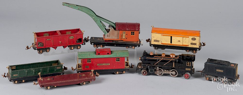 Appraisal: Lionel nine-piece train set Lionel nine-piece train set gauge to