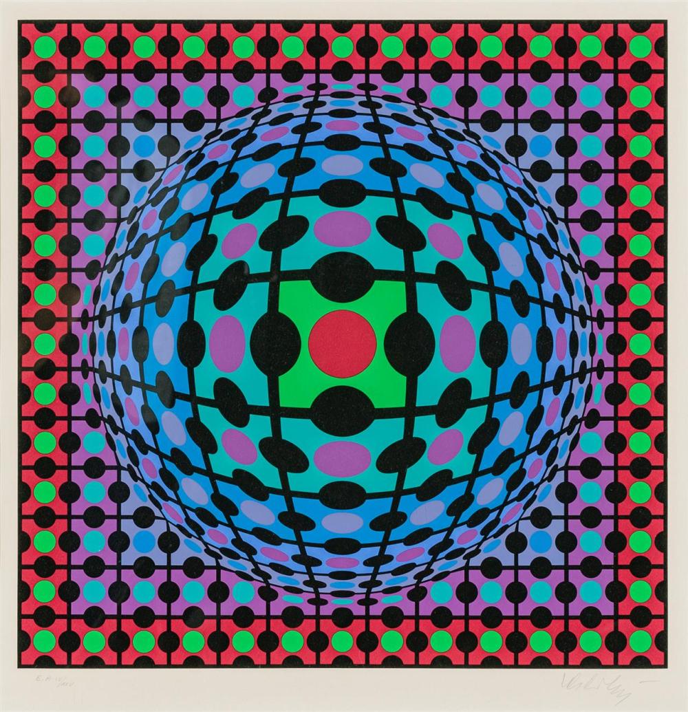 Appraisal: VICTOR VASARELY French - Untitled silkscreen numbered in pencil lower