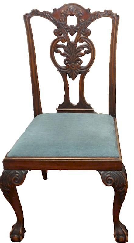 Appraisal: FINE QUALITY ENGLISH CHIPPENDALE SIDE CHAIR A Fine Quality Antique