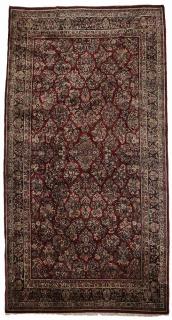 Appraisal: Sarouk Gallery Carpet probably mid- th century repeating floral patterns