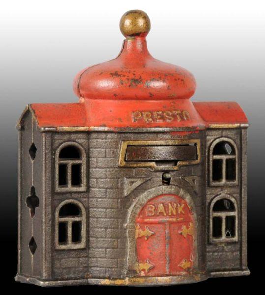 Appraisal: Cast Iron Presto Mechanical Bank Description Manufactured by Kenton Hardware