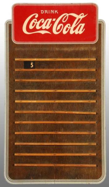 Appraisal: Wooden Laminated Coca-Cola Kay Displays Menu Board Description s Missing