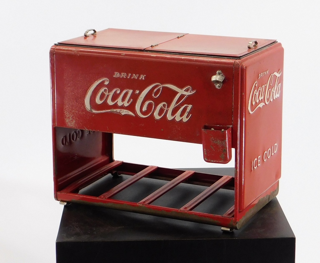 Appraisal: C COCA-COLA SALESMAN SAMPLE ICE CHEST United States Circa Salesman