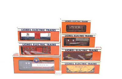 Appraisal: Lionel O Gauge Freight Cars consisting of Bangor Woodside Reefer