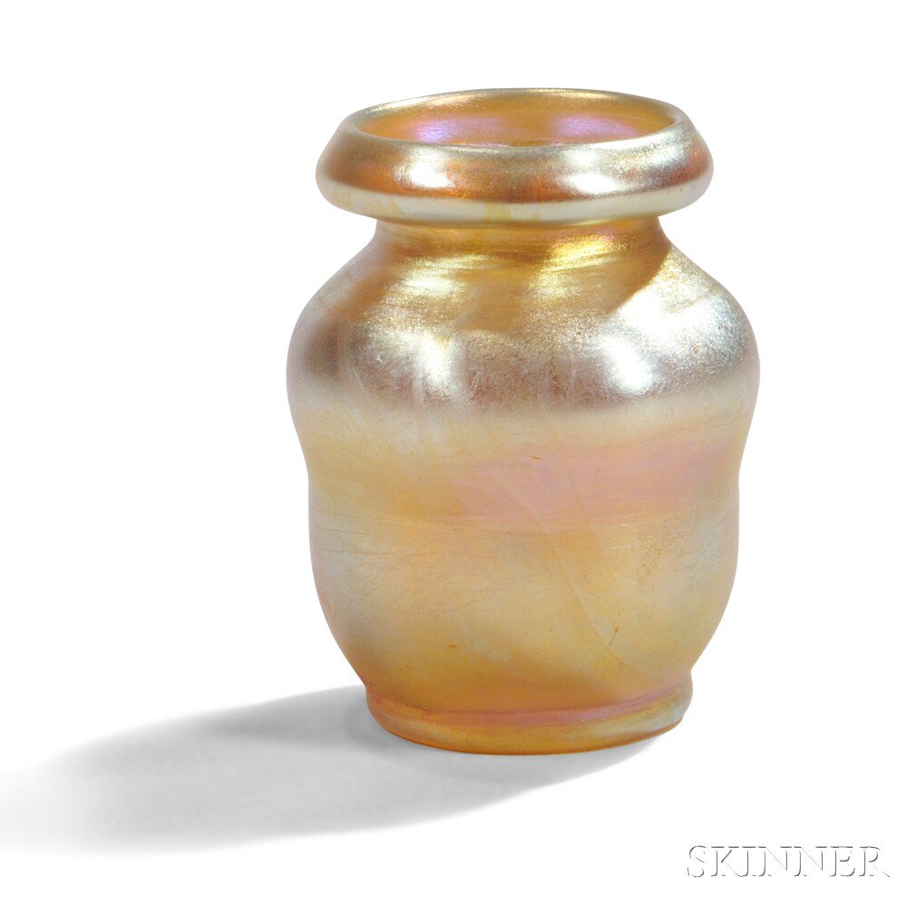 Appraisal: Louis C Tiffany Favrile Toothpick Vase Art glass New York