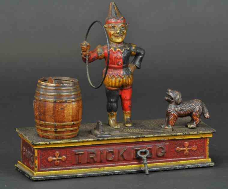 Appraisal: TRICK DOG MECHANICAL BANK Shepard Hardware Co the coin is