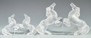 Appraisal: Prs Lalique Horse Glass Bookends pairs of Lalique horse glass