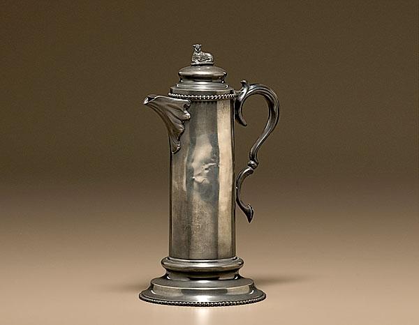 Appraisal: E KAUFMAN PHILADELPHIA PEWTER FLAGON circa - A pewter flagon